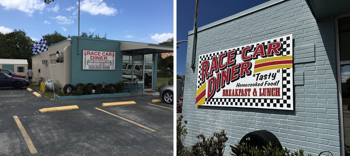 Race Car Diner Menu