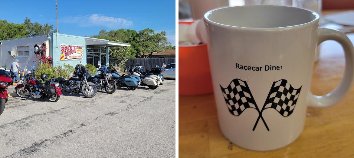 Race Car Diner Menu