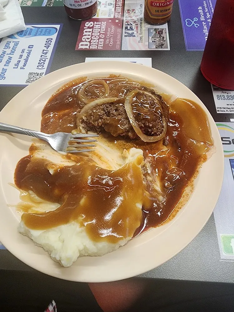 Hamburger Steak with Grilled Onions and Gravy